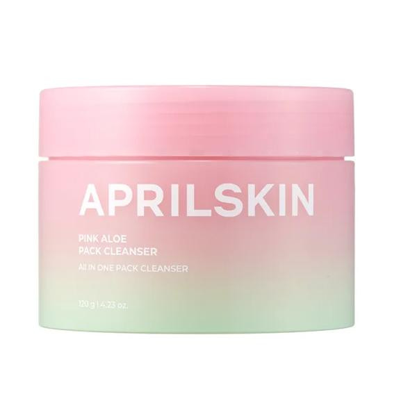 APRILSKIN Pink Aloe Pack Cleanser 120ml gentle and hydrating Korean facial cleanser